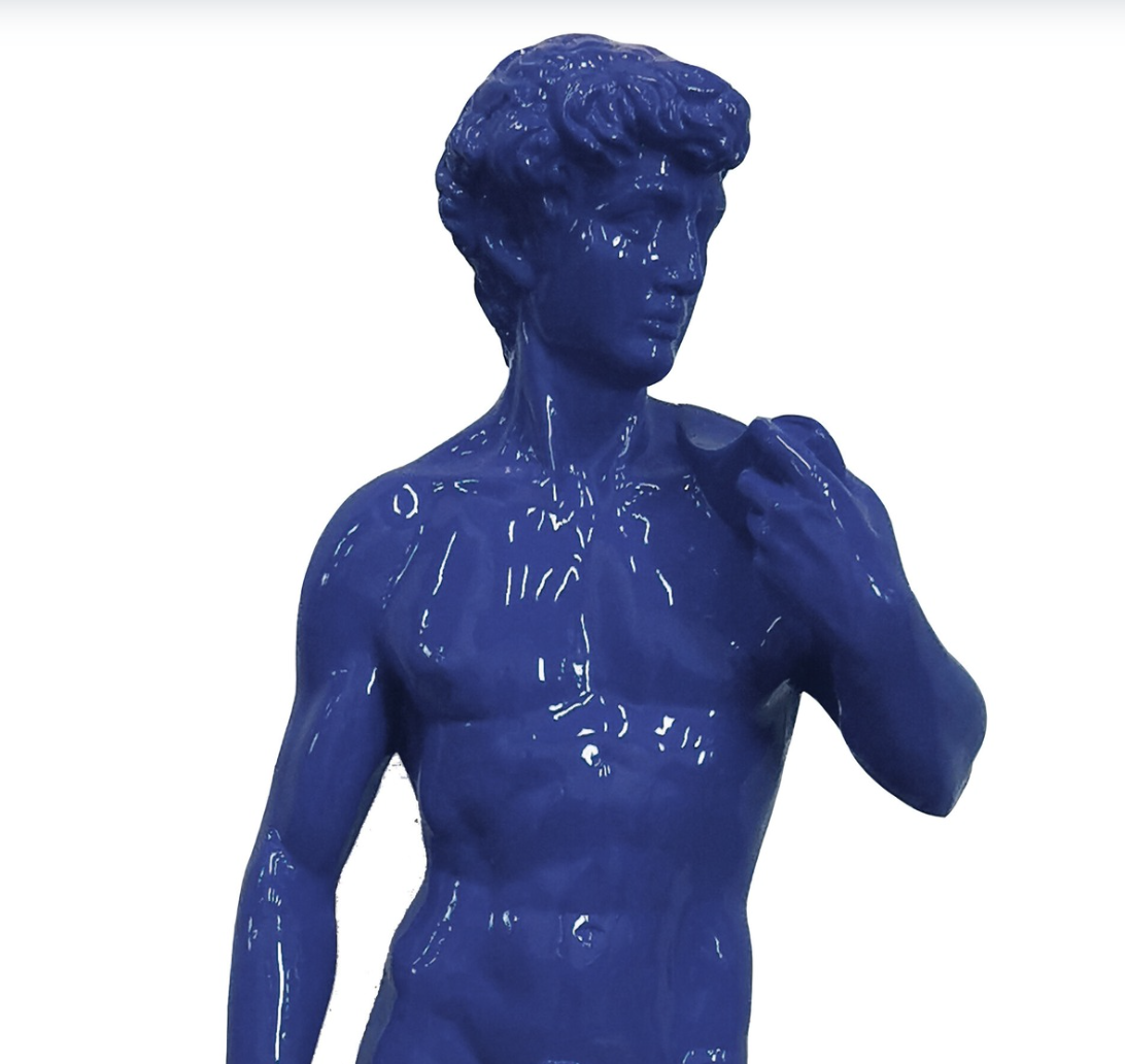 David nackt auf Sockel - PopArt - Statue - 115 cm