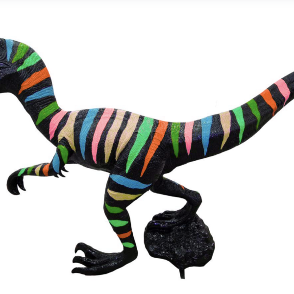 Dinosaurier Velociraptor  282 cm PopArt Hochglanz natürliche Größe