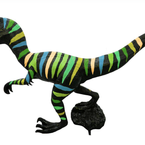 Dinosaurier Velociraptor  282 cm PopArt Hochglanz natürliche Größe