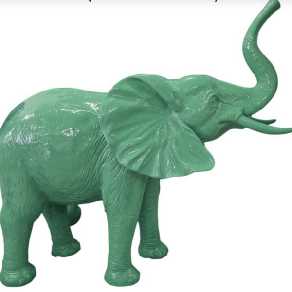 Lebensgroße junger Elefant -  Designer Hochglanz - Pop Art