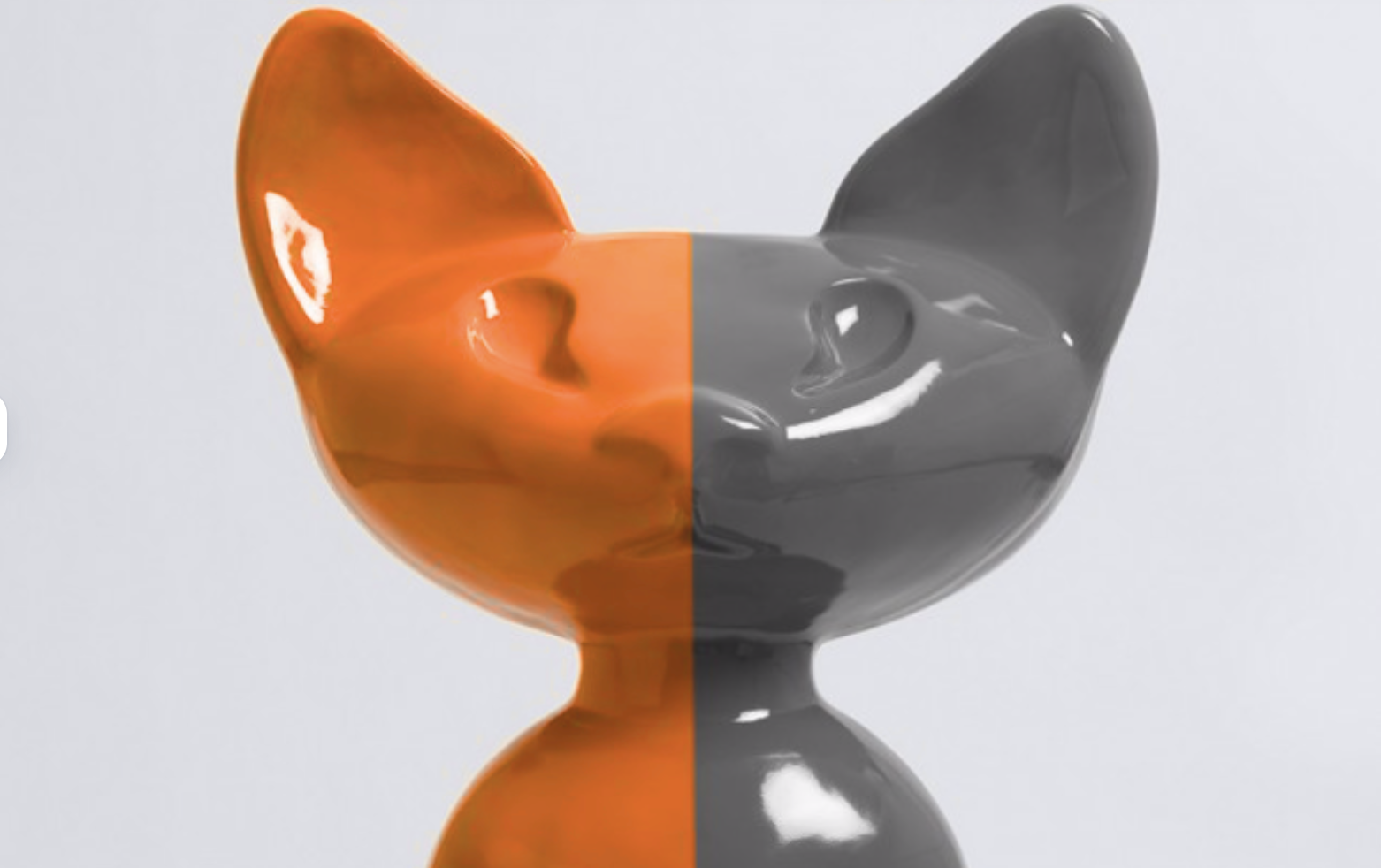 XL Katze Kunstbemalung, Pop Art - Designer Hochglanz - 130 cm - obrazek 2