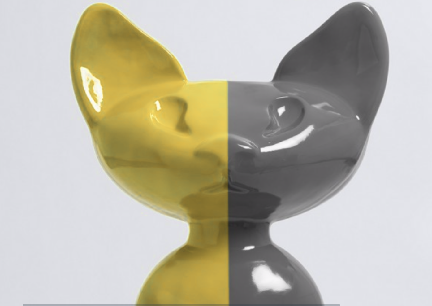 XL Katze Kunstbemalung, Pop Art - Designer Hochglanz - 130 cm - obrazek 2