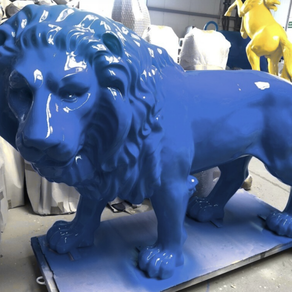 Lebensgroße Löwe -  Designer Hochglanz - Pop Art