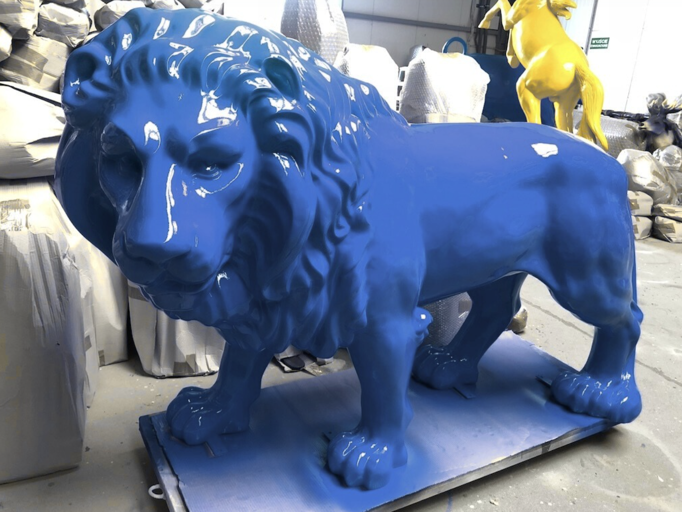 Lebensgroße Löwe - Designer Hochglanz - Pop Art