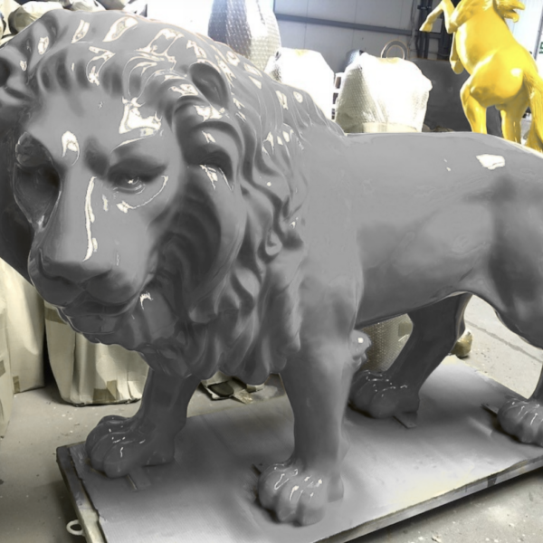 Lebensgroße Löwe -  Designer Hochglanz - Pop Art