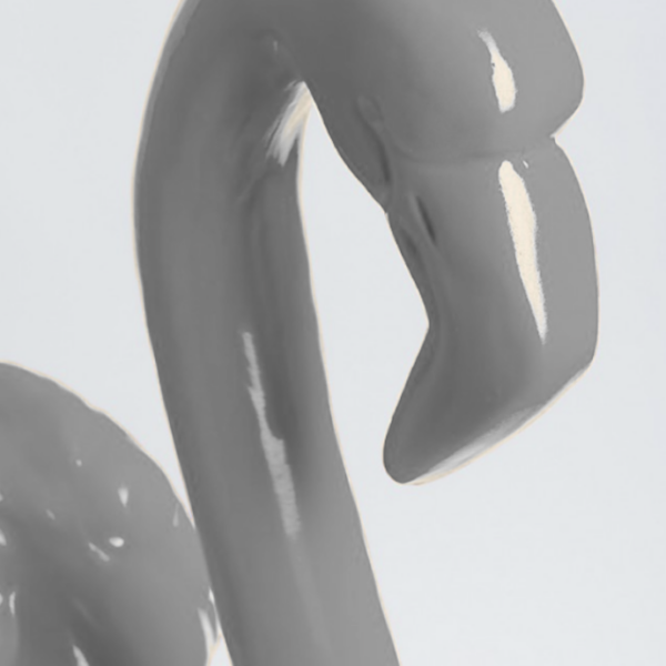 Flamingo mit Metallbeinen -  Pop Art - Designer Hochglanz