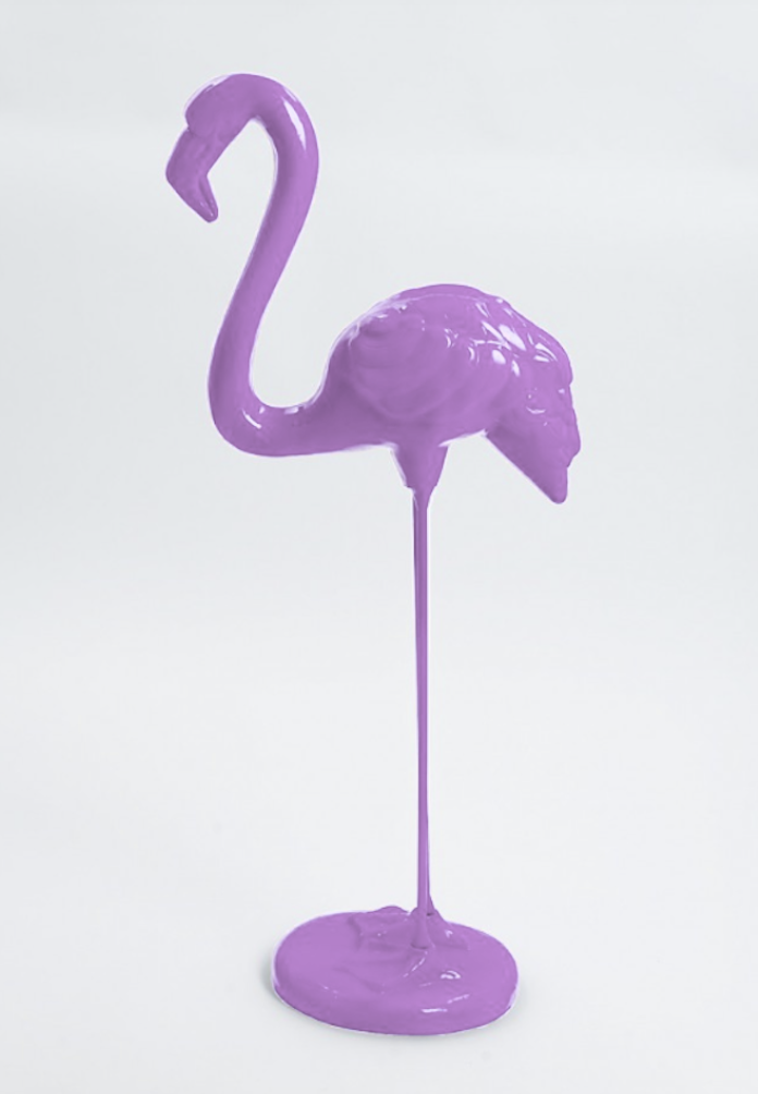 Flamingo mit Metallbeinen - Pop Art - Designer Hochglanz - obrazek 2