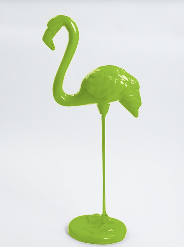 Flamingo mit Metallbeinen - Pop Art - Designer Hochglanz - obrazek 2
