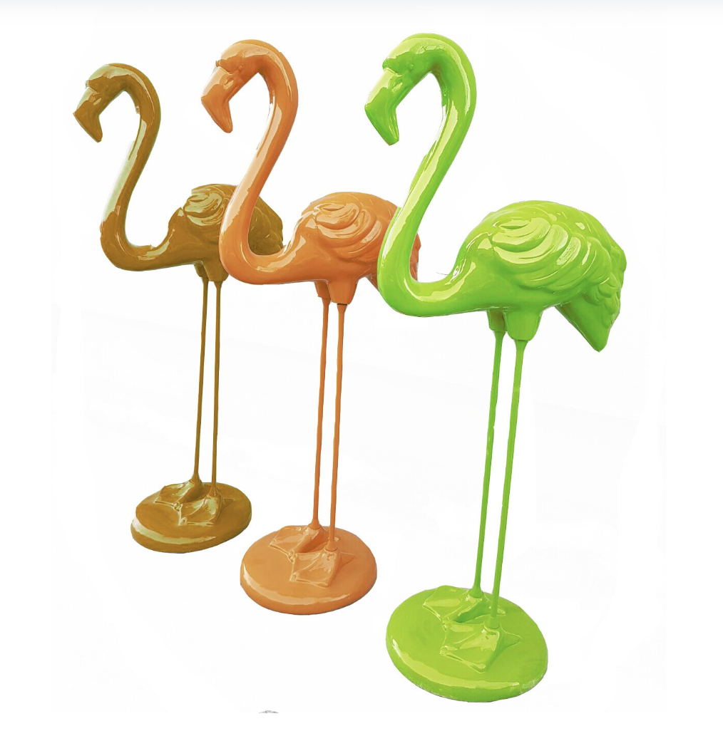 Flamingo mit Metallbeinen - Pop Art - Designer Hochglanz - obrazek 3