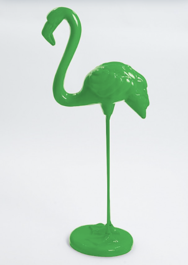 Flamingo mit Metallbeinen - Pop Art - Designer Hochglanz - obrazek 2