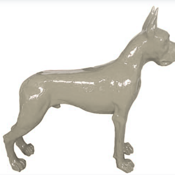 Deutsche Dogge - Hund Pop Art - Hochglanz - moderner Beigeton Kaschmir