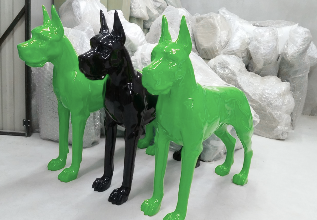 Deutsche Dogge , Hund Pop Art - Designer Hochglanz - obrazek 3