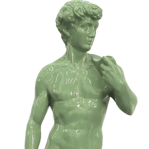 David nackt auf Sockel - PopArt - Statue - moderne Salbei