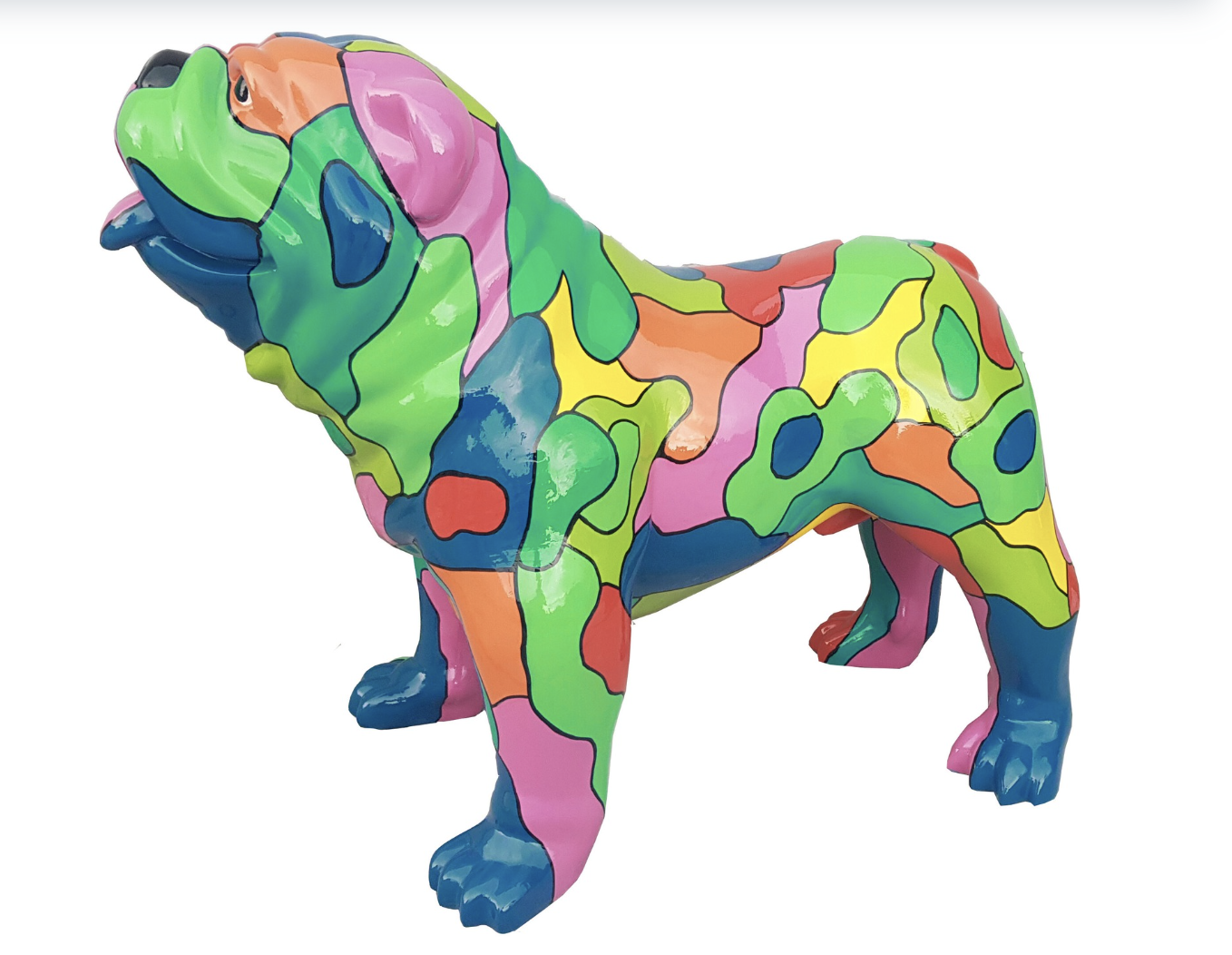 XXXL Englische Bulldogge - Pop Art - Designer Hochglanz