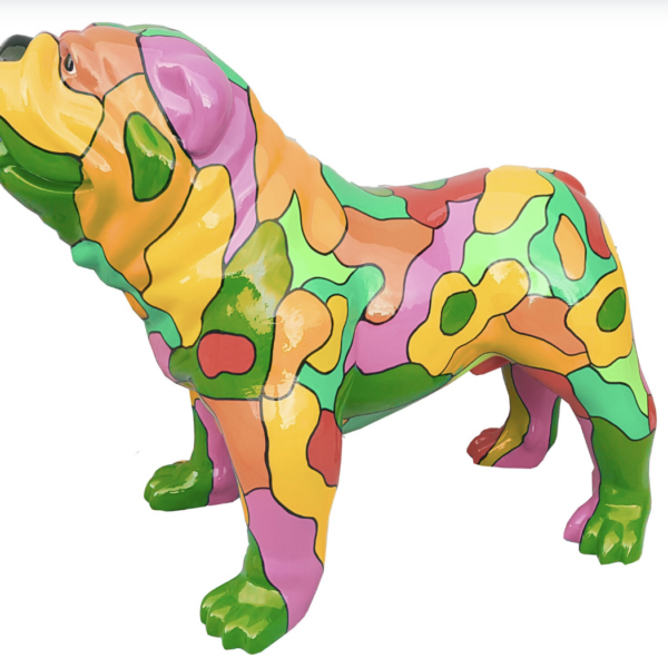 XXXL Englische Bulldogge - Pop Art - Designer Hochglanz