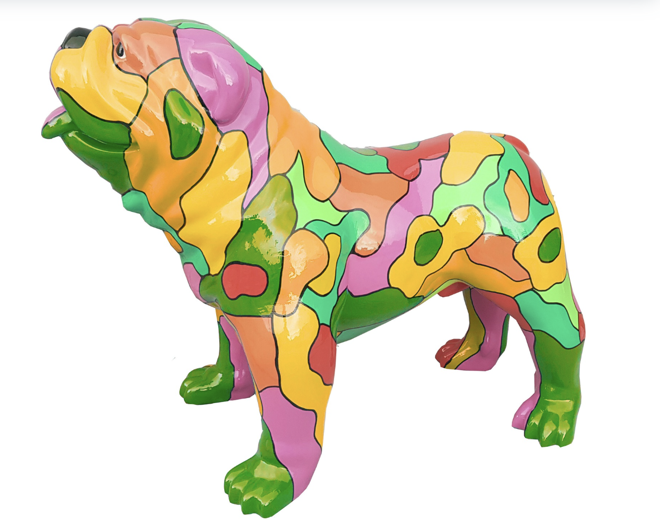 XXXL Englische Bulldogge - Pop Art - Designer Hochglanz