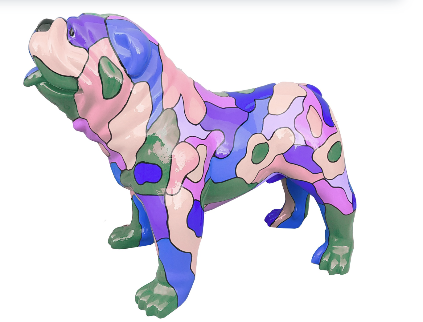 XXXL Englische Bulldogge - Pop Art - Designer Hochglanz