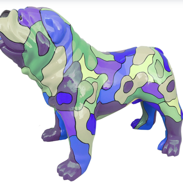 XXXL Englische Bulldogge - Pop Art - Designer Hochglanz