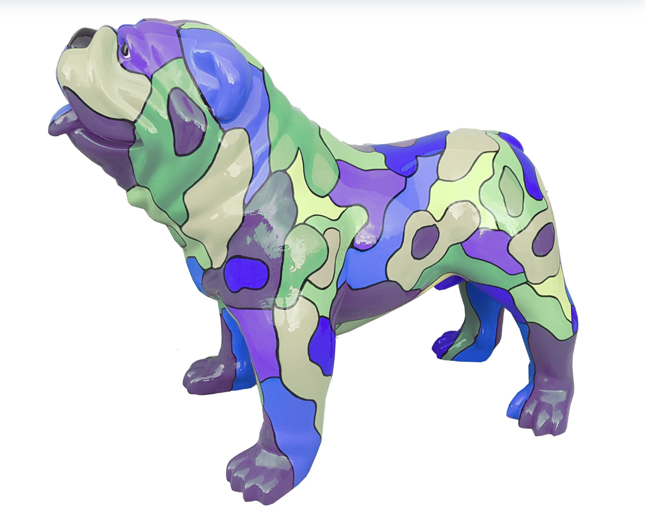 XXXL Englische Bulldogge - Pop Art - Designer Hochglanz