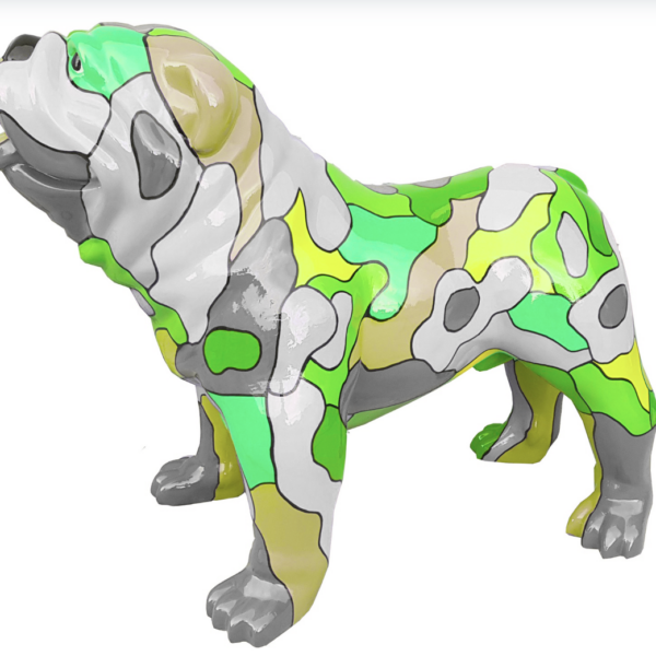 XXXL Englische Bulldogge - Pop Art - Designer Hochglanz