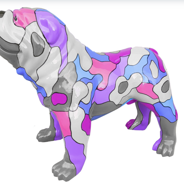 XXXL Englische Bulldogge - Pop Art - Designer Hochglanz