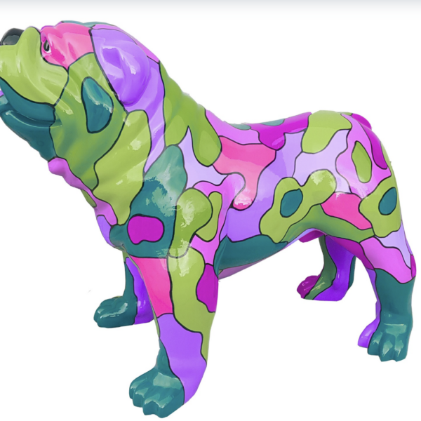 XXXL Englische Bulldogge - Pop Art - Designer Hochglanz