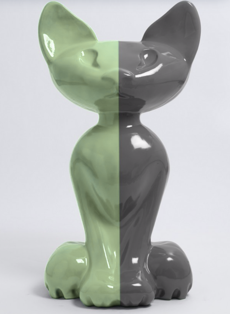 XL Katze Kunstbemalung, Pop Art - Designer Hochglanz - obrazek 2