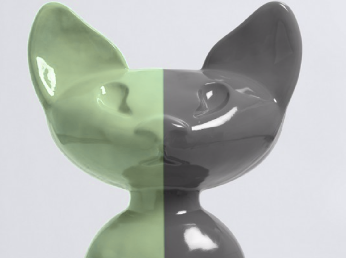 XL Katze Kunstbemalung, Pop Art - Designer Hochglanz