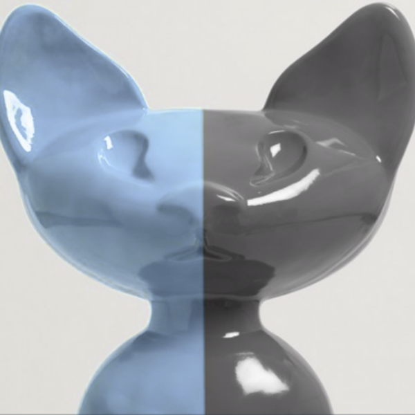 XL Katze Kunstbemalung, Pop Art - Designer Hochglanz