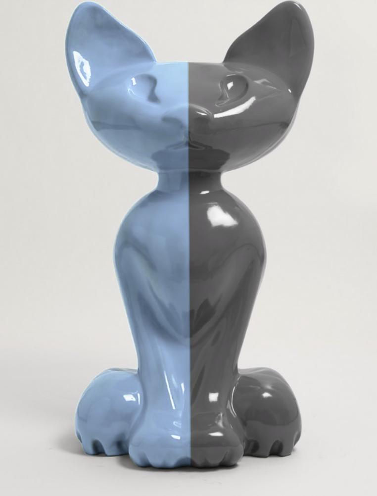 XL Katze Kunstbemalung, Pop Art - Designer Hochglanz - obrazek 2