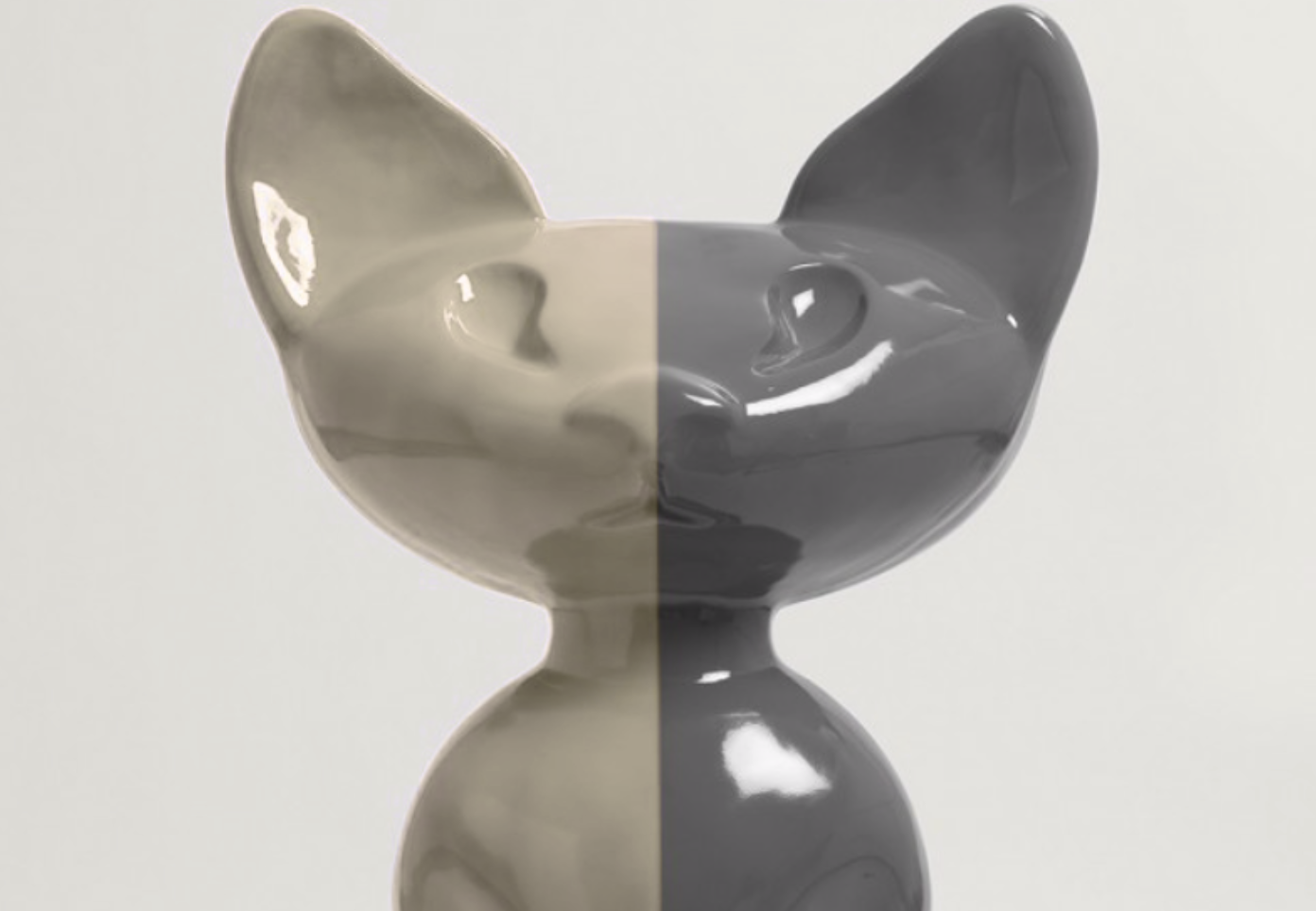 XL Katze Kunstbemalung, Pop Art - Designer Hochglanz