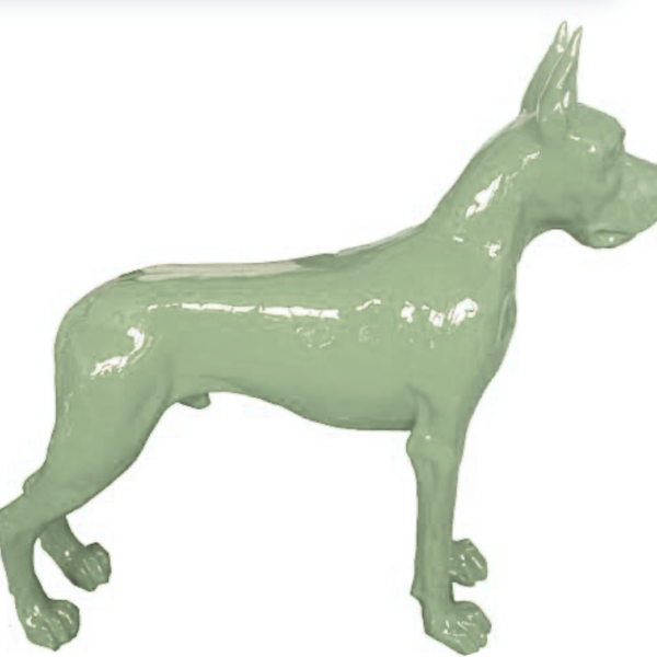 Deutsche Dogge , Hund Pop Art - Designer Hochglanz - moderne Salbei