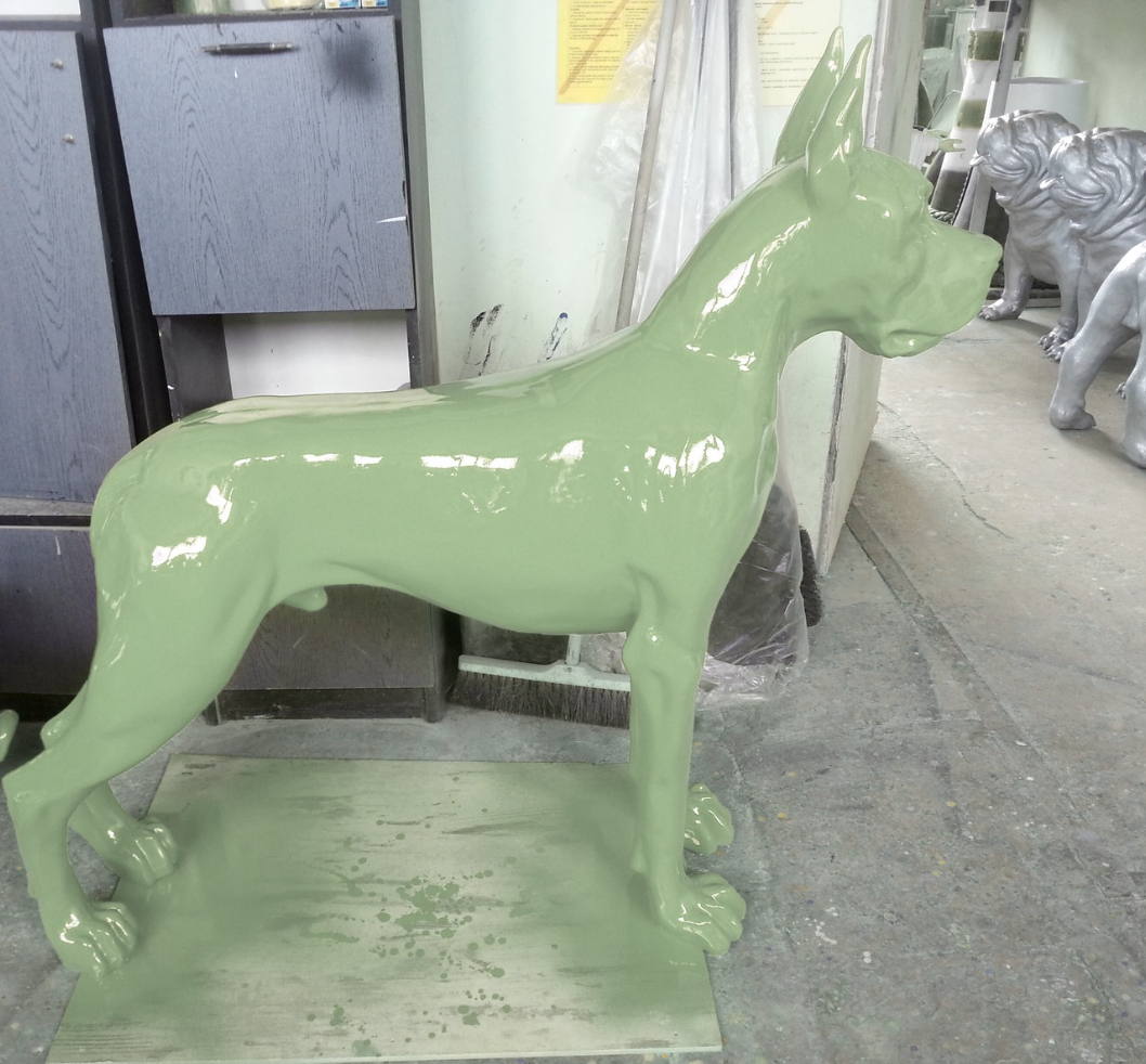 Deutsche Dogge , Hund Pop Art - Designer Hochglanz - moderne Salbei - obrazek 2