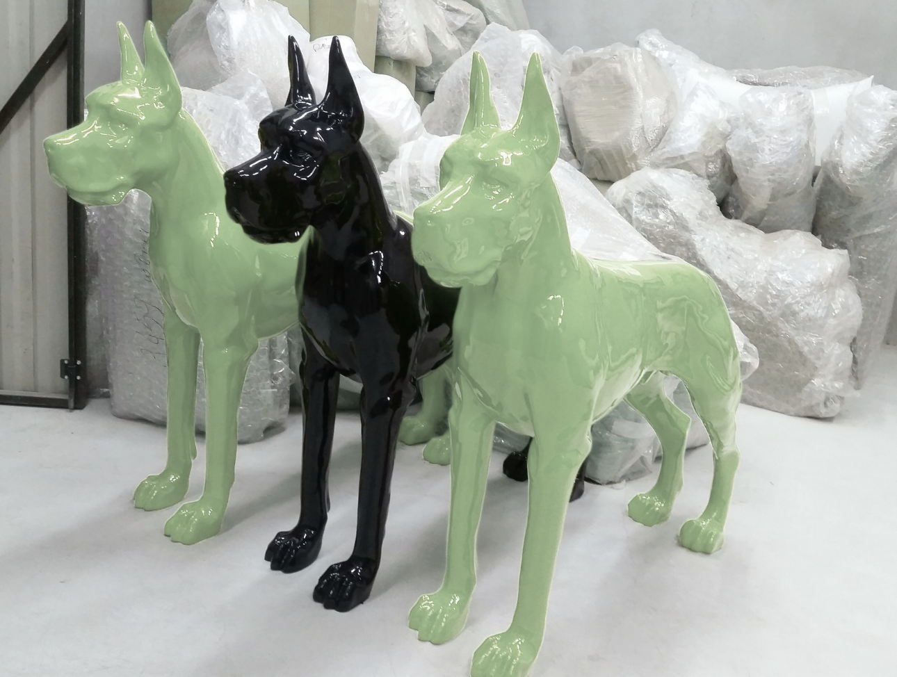 Deutsche Dogge , Hund Pop Art - Designer Hochglanz - moderne Salbei - obrazek 3