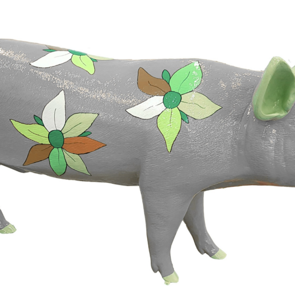 Lebensgroße Schwein -  Kunstbemalung  -  PopArt