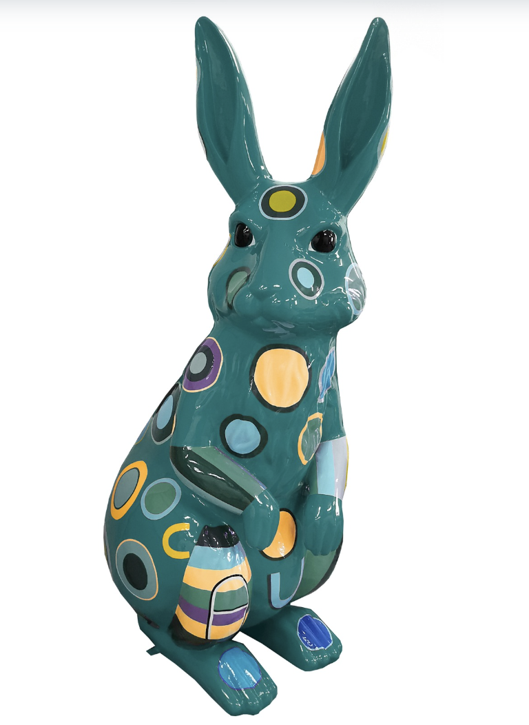Osterhase XXXL Hase 220 cm Hochglanz Lack Ostern