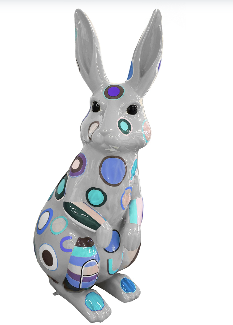 Osterhase XXXL Hase 220 cm Hochglanz Lack Ostern