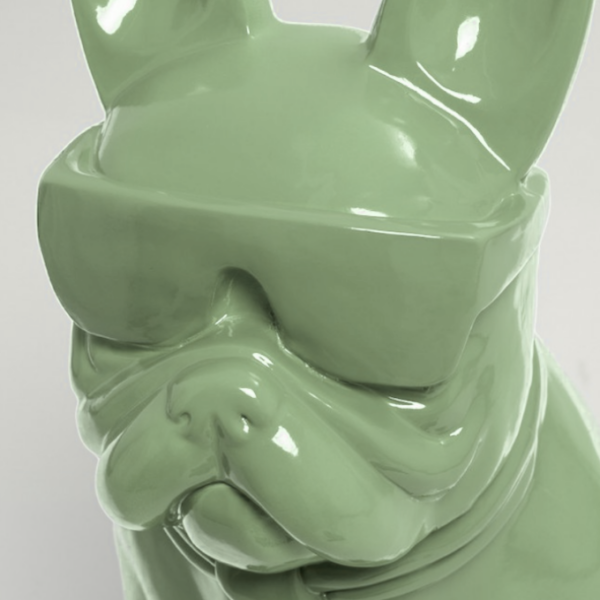 XXL Französische Bulldogge mit Brille, Pop Art - Designer Hochglanz