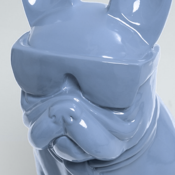 XXL Französische Bulldogge mit Brille, Pop Art - Designer Hochglanz