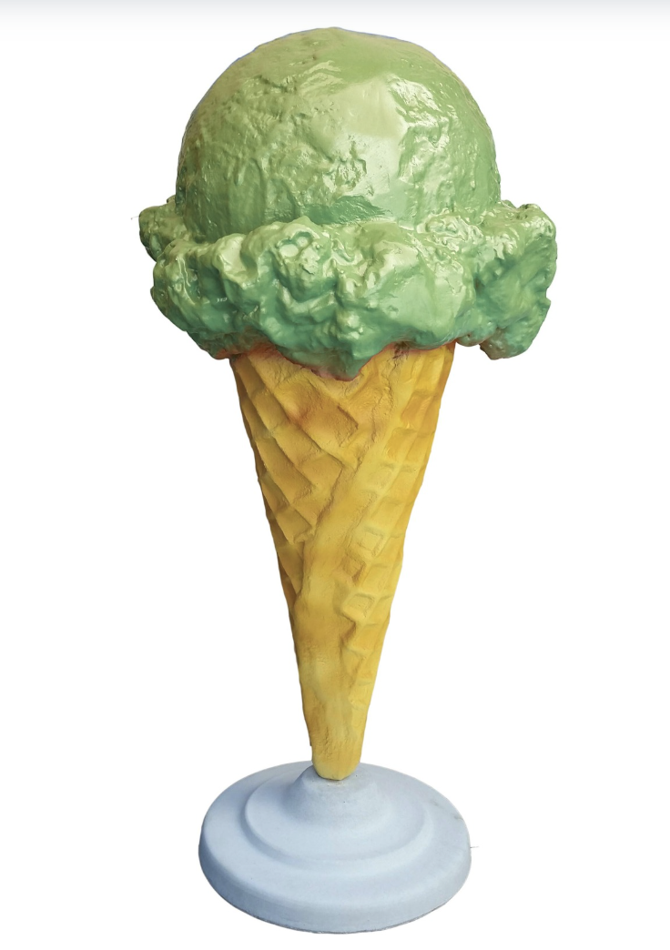 Werbefigur / Gastronomie - Eis in XXL - 110 cm - Eiswaffel Pistazie