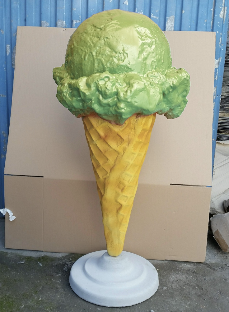 Werbefigur / Gastronomie - Eis in XXL - 110 cm - Eiswaffel Pistazie - obrazek 2