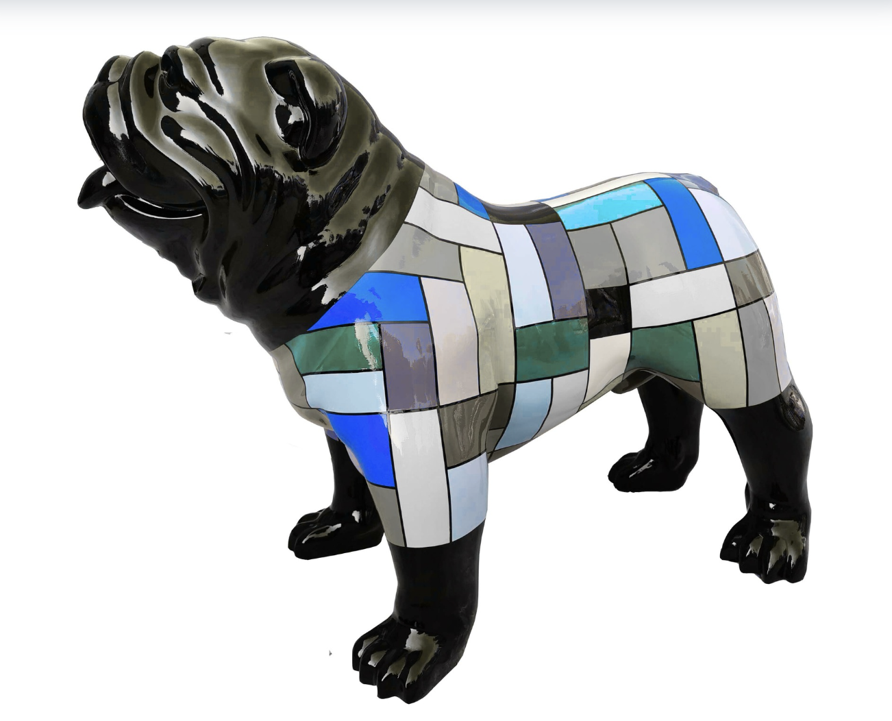 XXXL Englische Bulldogge - Pop Art - Designer Hochglanz