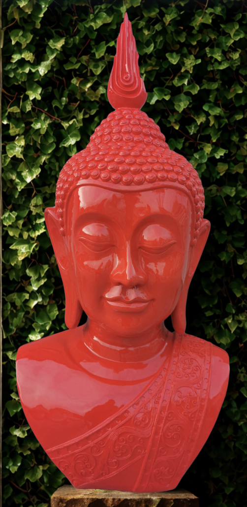 PopArt Buddha - KOPF XXL - 117 cm - DESIGN - Hochglanz - Buddha Feng Shui