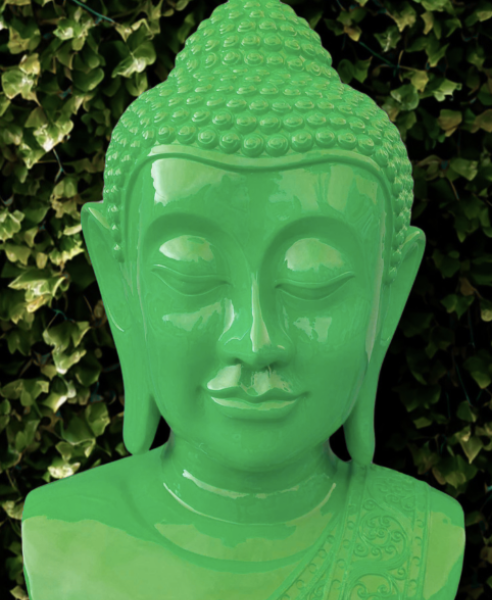 PopArt Buddha - KOPF XXL - 117 cm  - DESIGN - Hochglanz - Buddha Feng Shui
