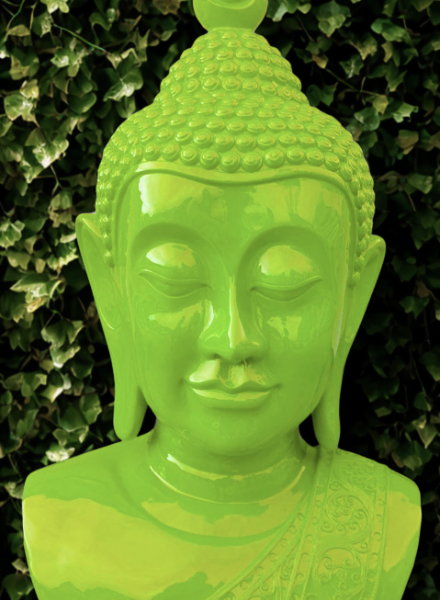 PopArt Buddha - KOPF XXL - 117 cm  - DESIGN - Hochglanz - Buddha Feng Shui