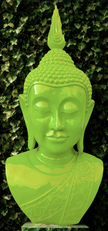 PopArt Buddha - KOPF XXL - 117 cm - DESIGN - Hochglanz - Buddha Feng Shui