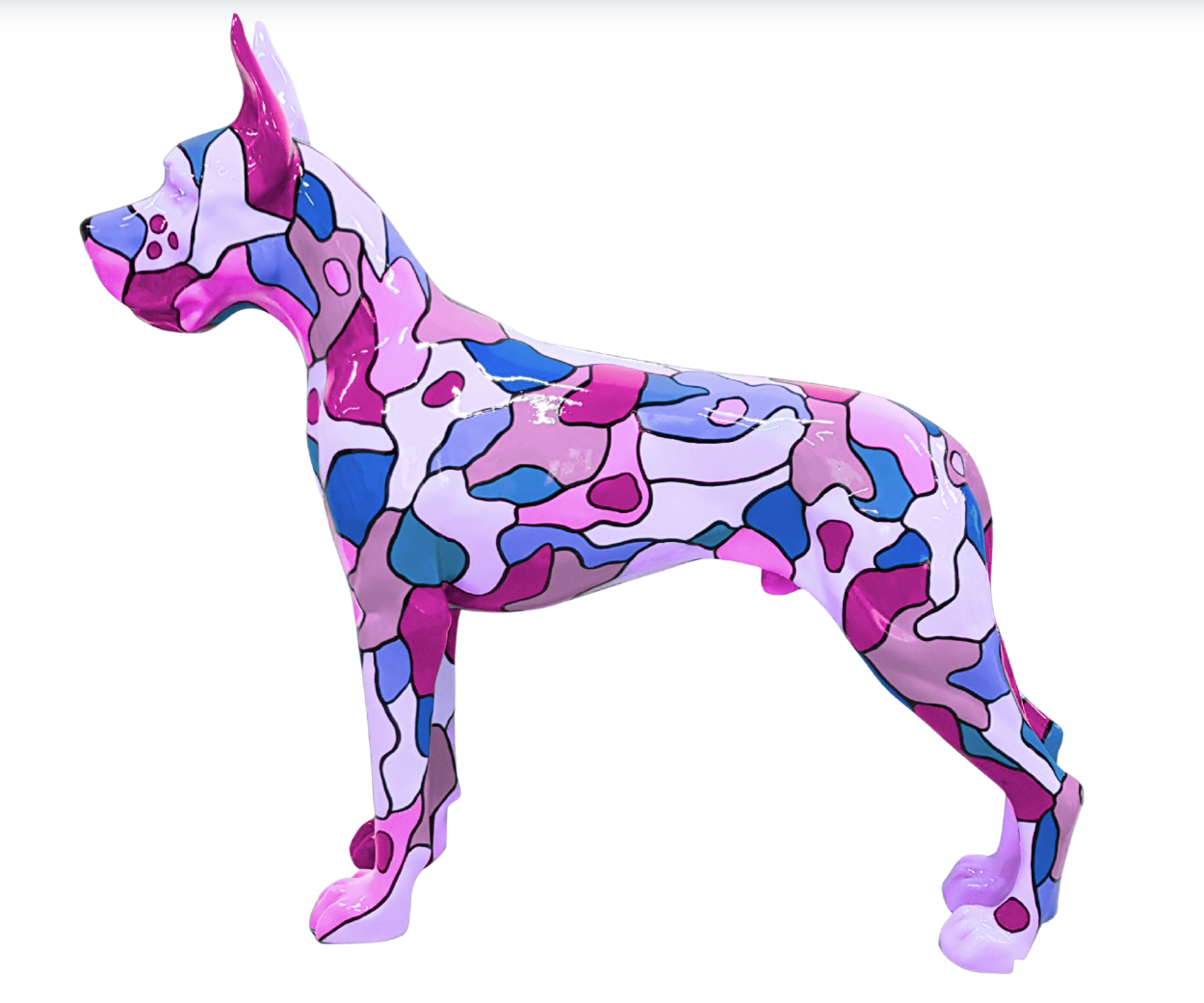 Deutsche Dogge , Hund Pop Art - Designer Hochglanz