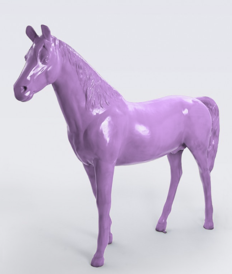 Lebensgroß Pferd - Hochglanz - 220 cm
