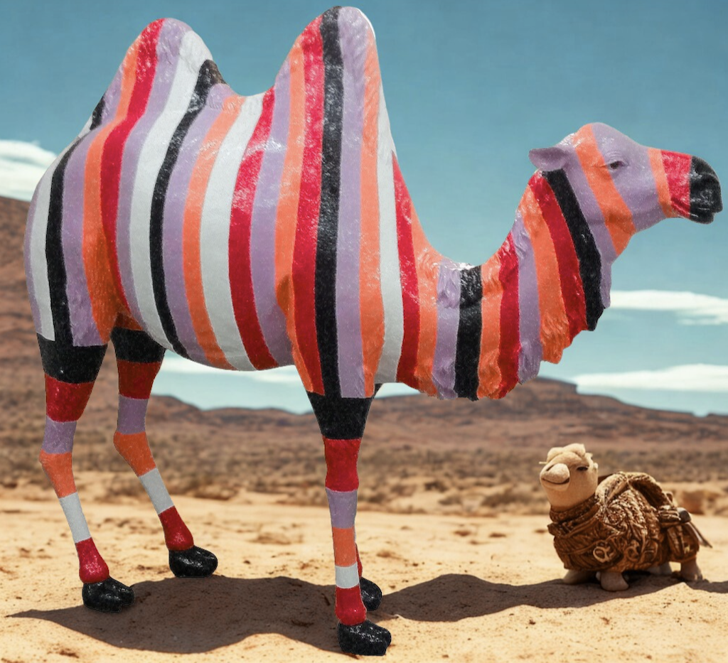 Lebensgroß Kamel - PopArt - 210 cm - obrazek 2