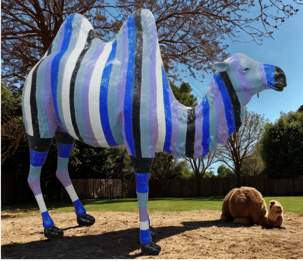 Lebensgroß Kamel - PopArt - 210 cm - obrazek 2